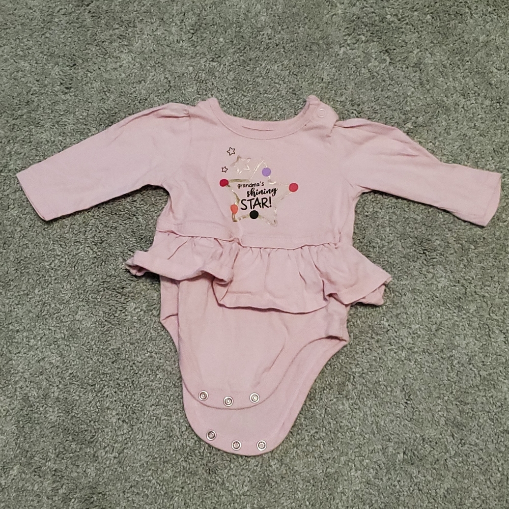 Pink baby girl onesie